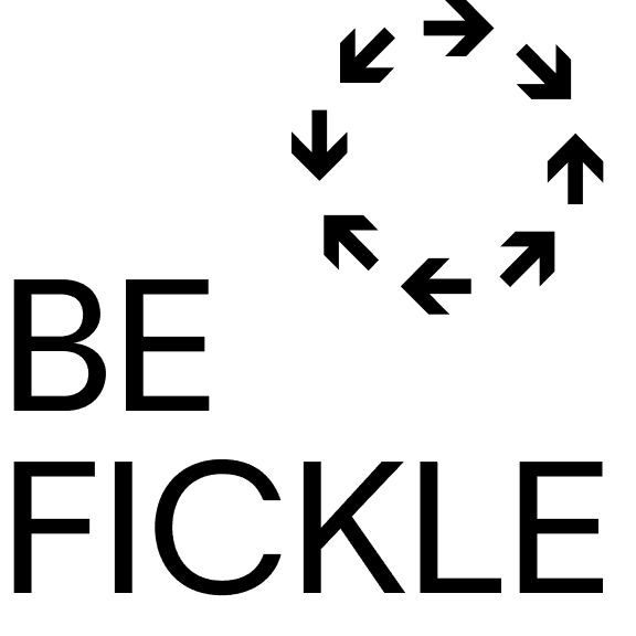 Be Fickle | Be Flawed Round Logo